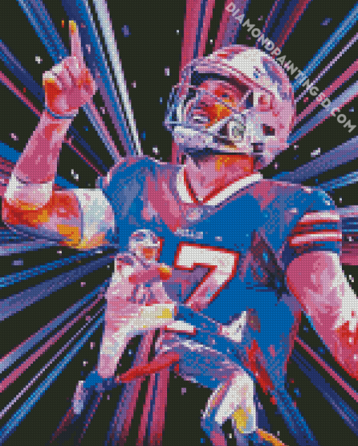 Buffalo Bills Josh Allen Art Diamond Paintings