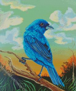 Indigo Bunting Bird Art Diamond Paintings