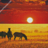 African Landscape Sunset Diamond Paintings