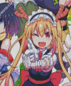 Miss Kobayashis Dragon Maid Characters Diamond Paintings