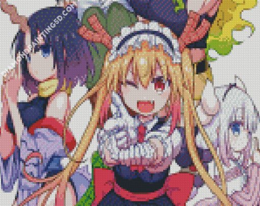 Miss Kobayashis Dragon Maid Characters Diamond Paintings