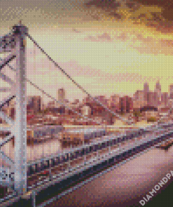 Philly Ben Frank Sunset Diamond Paintings