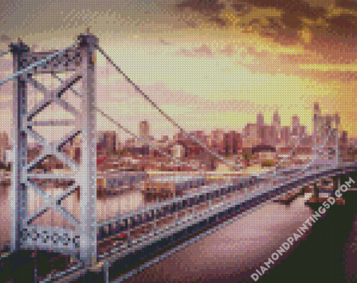 Philly Ben Frank Sunset Diamond Paintings