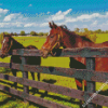 Aesthetic Farm Horses Diamond Paintings