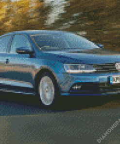 Aesthetic Volkswagen Jetta Car Diamond Paintings