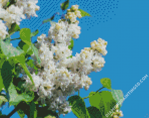 Aesthetic Wjite Lilac Tree Diamond Paintings