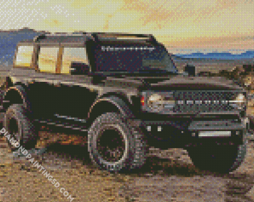 Black Ford Bronco Car Diamond Paintings