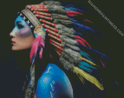 Native American Woman Diamond Paintings