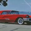 Red Ford Thunderbird Car Diamond Paintings