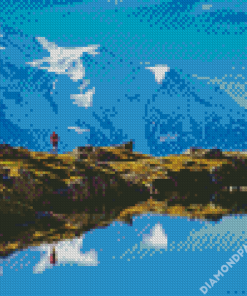 Water Reflection Mont Blanc Italy Diamond Paintings