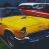 Yellow And Red Thunderbird Cars Diamond Paintings