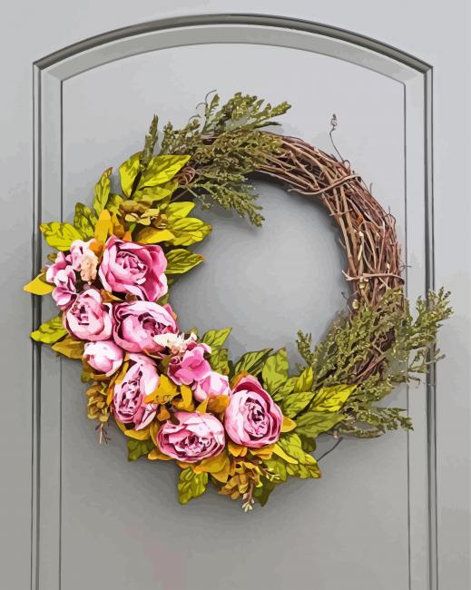 Adorable Door Wreaths Diamond Paintings