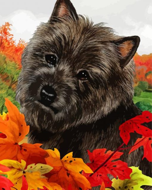 Aesthetic Black Cairn Terrier Art Diamond Paintings