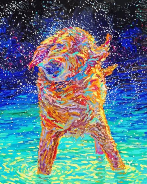 Aesthetic Wet Dog Art Diamond Paintings