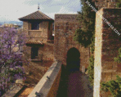 Alcazaba Malaga Spain diamond painting