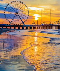 Atlantic City At Sunset Diamond Paintings