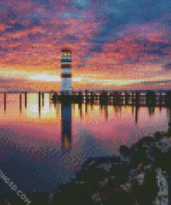 Austria Podersdorf Lighthouse diamond painting