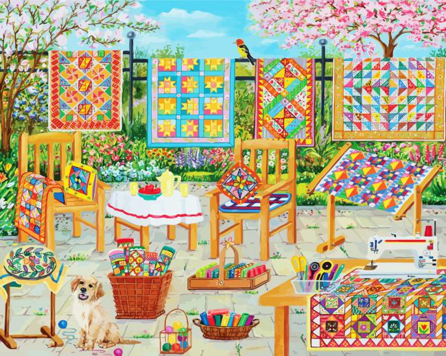 Back Yard Quilting Diamond Paintings