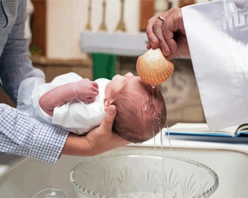 Cute Baby Baptism Diamond Paintingq