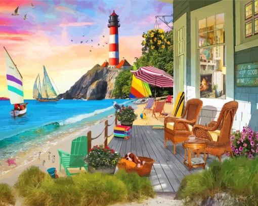 Beach Vocation Diamond Paintings