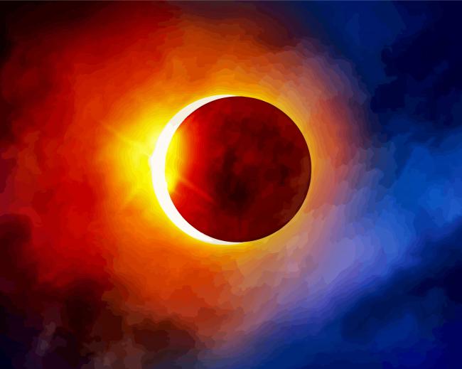 Solar Eclipse Art Diamond Paintings