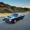 Black Plymouth Roadrunner On Road Diamond Paintings