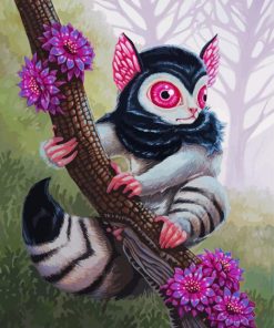 Lemur With Glasses Diamond Paintings