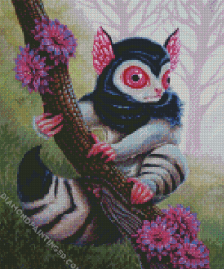 Blood Eyes Lemur Diamond Paintings