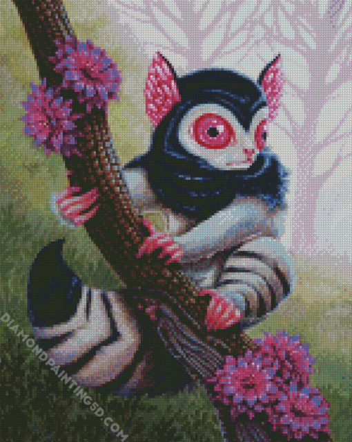 Blood Eyes Lemur Diamond Paintings