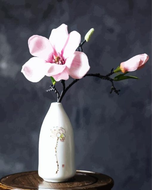 Blooming Magnolias In Vase diamond painting