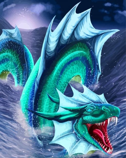 Blue Leviathan diamond painting