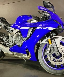 Blue R1 Bike Diamond Paintings