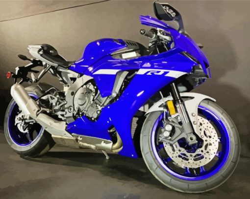 Blue R1 Bike Diamond Paintings