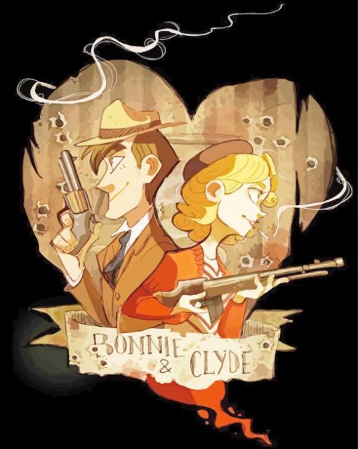 Bonnie And Clyde Animation Diamond Painting