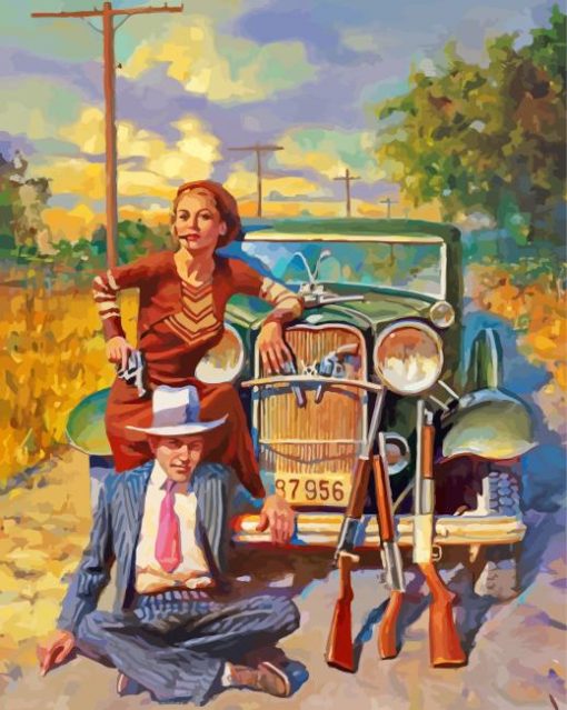 Bonnie And Clyde Art Diamond Painting