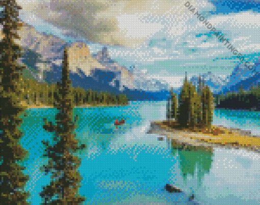 Canada Maligne Lake diamond painting