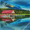 Canada Maligne Lake Boat House diamond painting