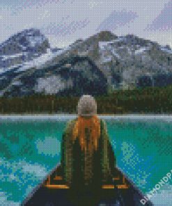 Canoeing In Maligne Lake diamond painting