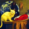 Cat And Lobster Still Life diamond painting