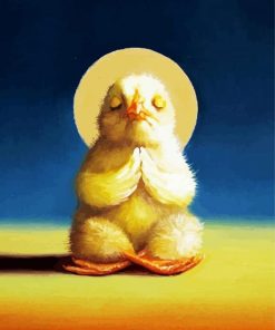 Chick Bird Yoga Pose Diamond Paintings