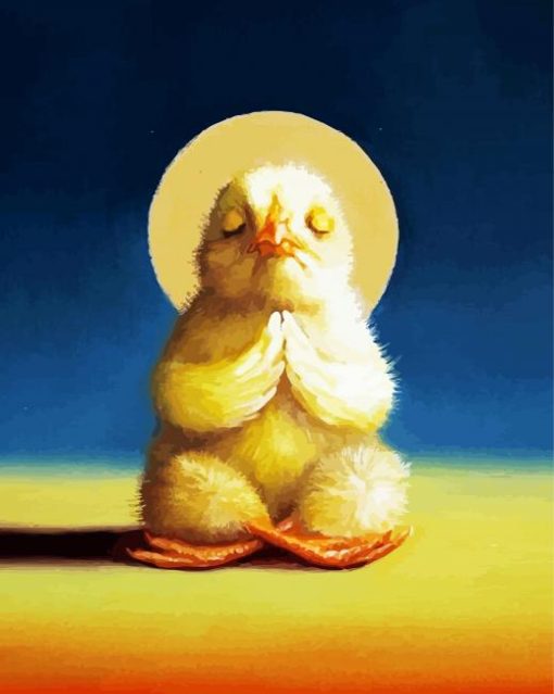 Chick Bird Yoga Pose Diamond Paintings