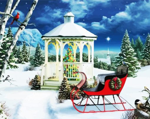 Christmas Gazebo diamond painting