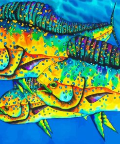 Colorful Mahi Mahi Fish diamond painting