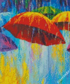 Colorful Umbrellas diamond painting