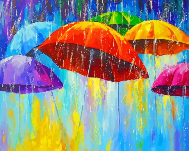 Colorful Umbrellas diamond painting