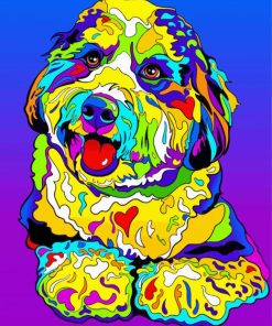 Colorful Bernedoodle Diamond Paintings