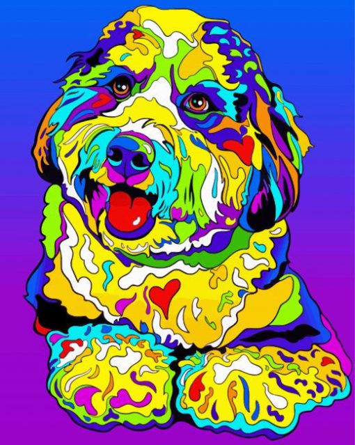 Colorful Bernedoodle Diamond Paintings