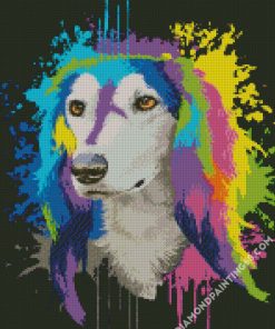 Colors Splash Saluki Dog diamond painting