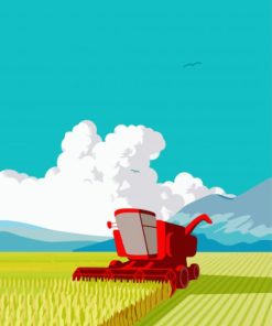 Combine Harvester Art Diamond Paintings