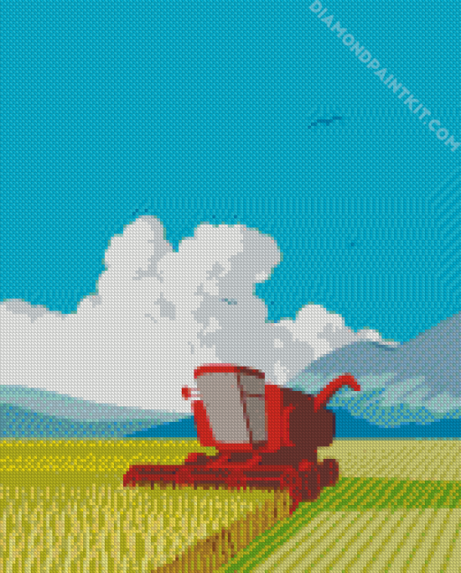 Combine Harvester Art Diamond Paintings